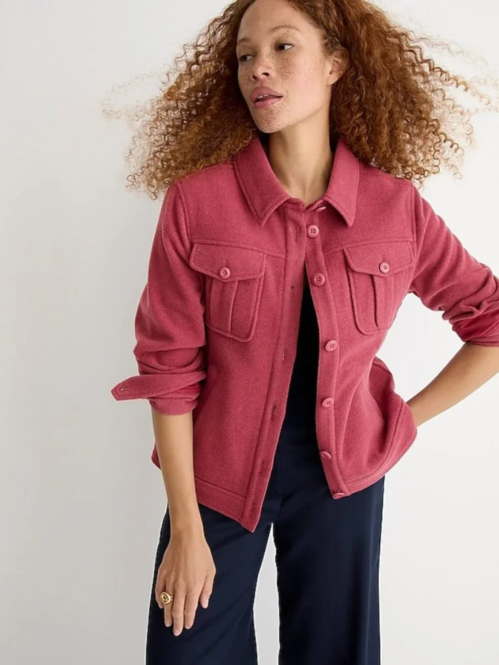 J Crew Women’s  Wool Blend Jacket Button Down Size Medium NWOT!